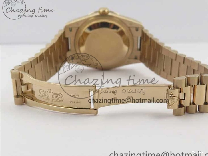 Day-Date Dial President RG on 128239 MOP Best Bp Edition Maker White Crystral Markers 36 Bracelet RG 0715